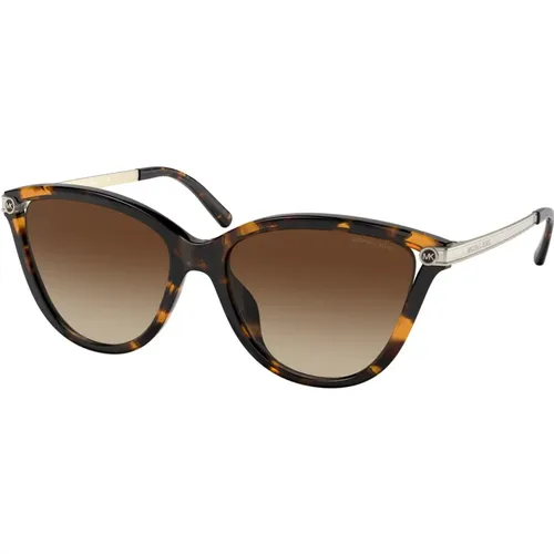 Tulum Sunglasses - Dark Tortoise/ Shaded , female, Sizes: 54 MM - Michael Kors - Modalova