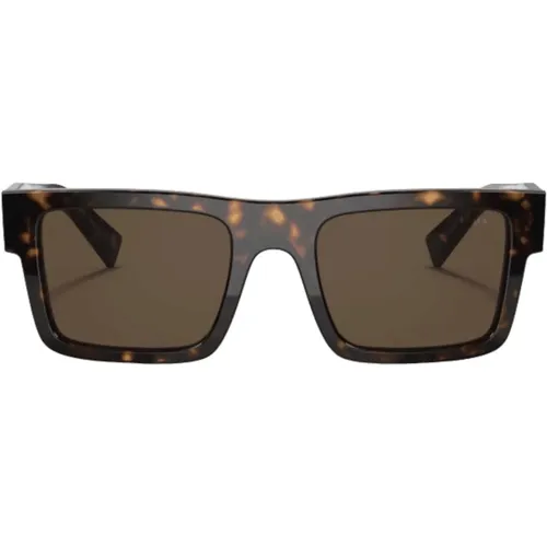 Tortoiseshell Rectangular Sunglasses , male, Sizes: 52 MM - Prada - Modalova