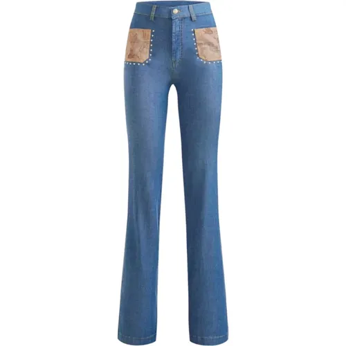 Stylish Flared Jeans for Women , female, Sizes: W28 - Alviero Martini 1a Classe - Modalova