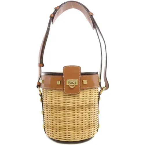 Pre-owned Raffia shoulder-bags , female, Sizes: ONE SIZE - Salvatore Ferragamo Pre-owned - Modalova