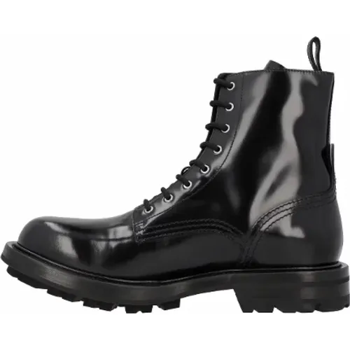 Leather boots , male, Sizes: 9 UK - alexander mcqueen - Modalova