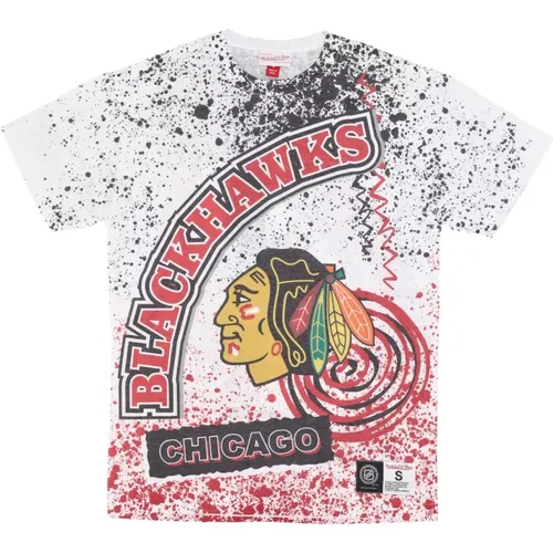 NHL Team Burst Tee , Herren, Größe: XL - Mitchell & Ness - Modalova