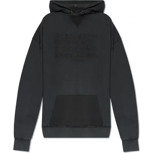 Hoodie with logo , male, Sizes: L, S, M, XS - Maison Margiela - Modalova