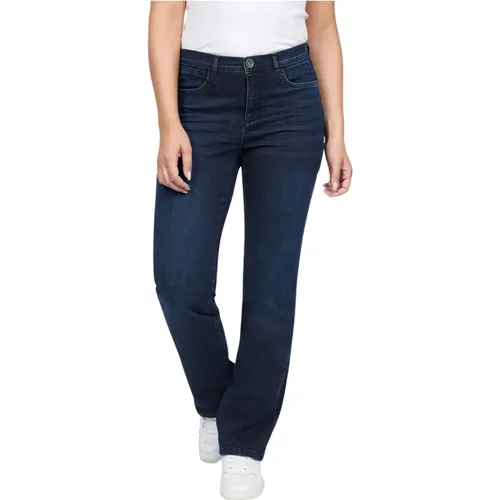 Dunkle Denim Wide Leg Jeans , Damen, Größe: 3XL - 2-Biz - Modalova