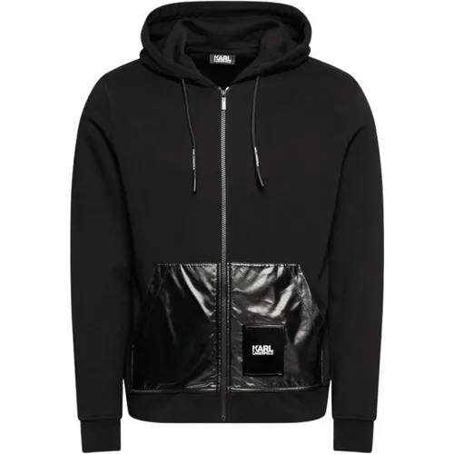 Zip Sweatshirt - L , male, Sizes: M - Karl Lagerfeld - Modalova