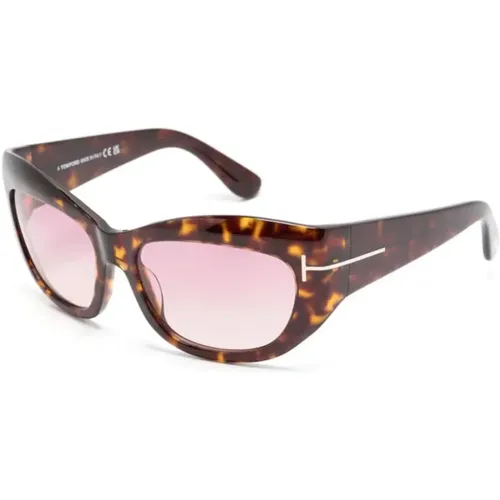 Ft1065 52T Sonnenbrillen , Damen, Größe: 55 MM - Tom Ford - Modalova