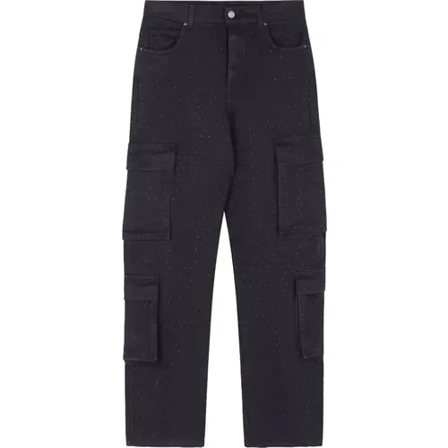 Cargo Schwarze Hose mit Strass - BARROW - Modalova