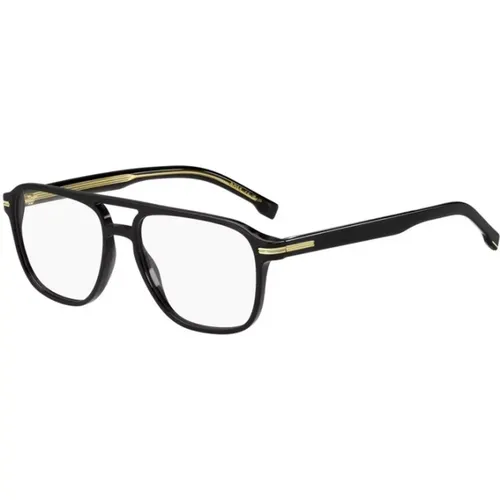 Schwarze Stilvolle Brille , unisex, Größe: 54 MM - Hugo Boss - Modalova