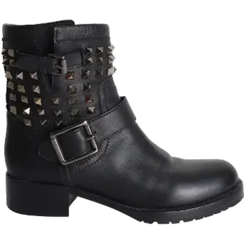 Pre-owned Leather boots , female, Sizes: 3 1/2 UK - Valentino Vintage - Modalova