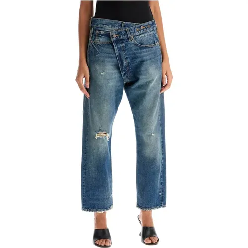 Asymmetrische Denim-Crossover-Jeans - R13 - Modalova