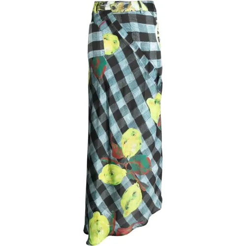 Multiline Skirt Lemon Print Lempri , female, Sizes: XS - Ottolinger - Modalova