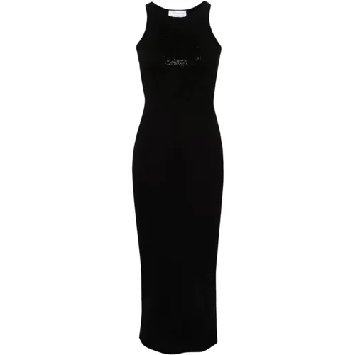 Elegantes Schwarzes Midi-Kleid , Damen, Größe: M - Blumarine - Modalova