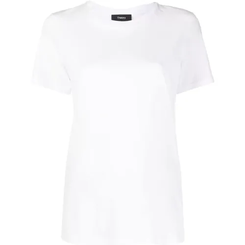 Einfaches Pima-Baumwoll-T-Shirt , Damen, Größe: S - Theory - Modalova