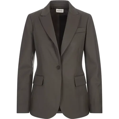 Grüner Wollblazer Jacke , Damen, Größe: M - P.A.R.O.S.H. - Modalova