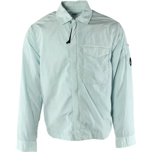 Blaue Overshirt Chrome-r Stil , Herren, Größe: M - C.P. Company - Modalova