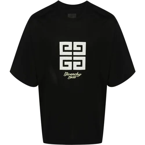 Schwarze T-Shirts und Polos mit 4G Logo,Lässiges Baumwoll-T-Shirt - Givenchy - Modalova