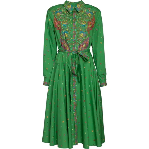 Printed Midi Shirting Dress , female, Sizes: M - Kenzo - Modalova