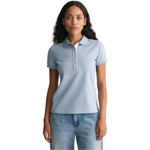 Polo-Shirt mit Kontrastkragen , Damen, Größe: L - Gant - Modalova