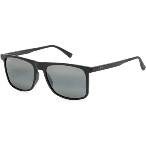 Schwarze Matte Sonnenbrille , unisex, Größe: 56 MM - Maui Jim - Modalova