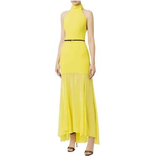 Belted Dress , female, Sizes: M, XL, S, L - Elisabetta Franchi - Modalova