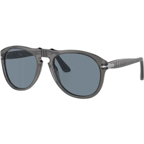 Transparente graue Sonnenbrille blaue Gläser , Herren, Größe: M - Persol - Modalova