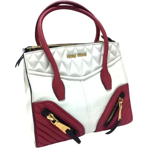 Pre-owned Leather handbags , female, Sizes: ONE SIZE - Miu Miu Pre-owned - Modalova