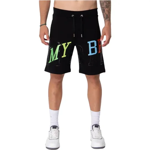 Schwarze Rainbow College Mb09 Shorts , Herren, Größe: S - My Brand - Modalova