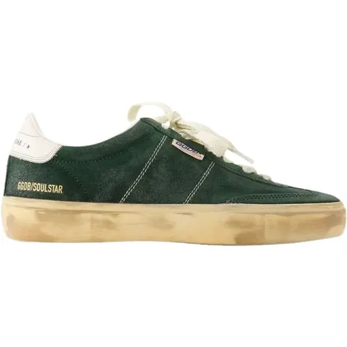 Grüne Ledersneakers - Soul Star , Damen, Größe: 41 EU - Golden Goose - Modalova