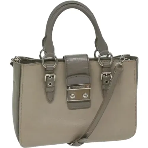 Pre-owned Leather handbags , female, Sizes: ONE SIZE - Miu Miu Pre-owned - Modalova