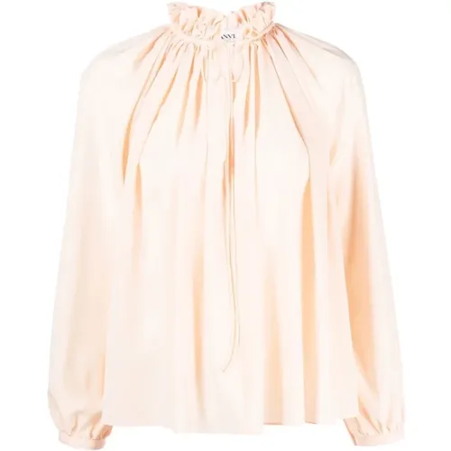 Pastel Pink Crepe Blouse , female, Sizes: M - Lanvin - Modalova