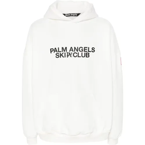 Ski Club Hoodie Cotton Fleece , male, Sizes: M - Palm Angels - Modalova