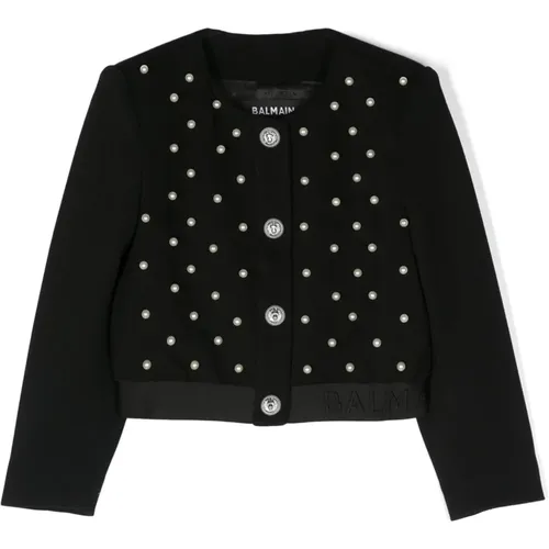 Schwarzer Strass-Blazer Balmain - Balmain - Modalova