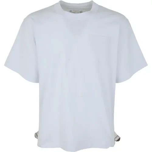 Nylon Twill AND Cotton Jersey T-Shirt , male, Sizes: M, L - Sacai - Modalova
