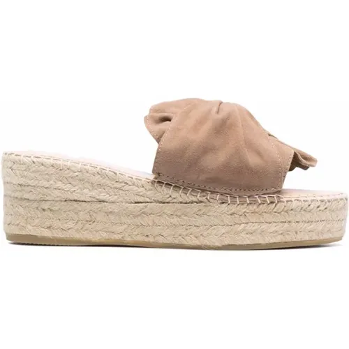 Suede Knot Platform Sandals , female, Sizes: 5 UK, 6 UK, 8 UK, 7 UK - Manebí - Modalova