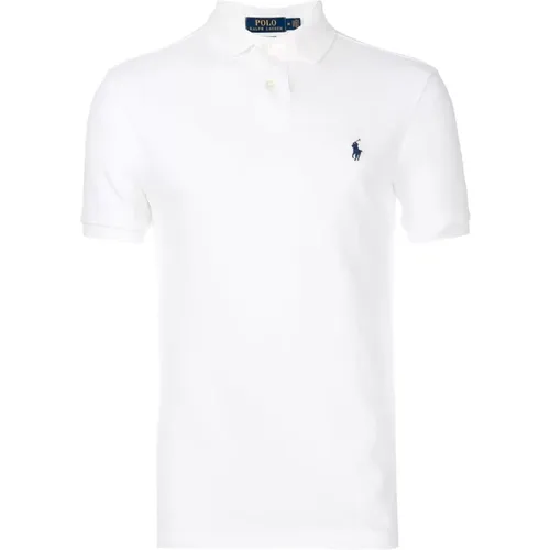 Weiße Slim Fit Mesh Polo Shirt , Herren, Größe: 2XL - Polo Ralph Lauren - Modalova