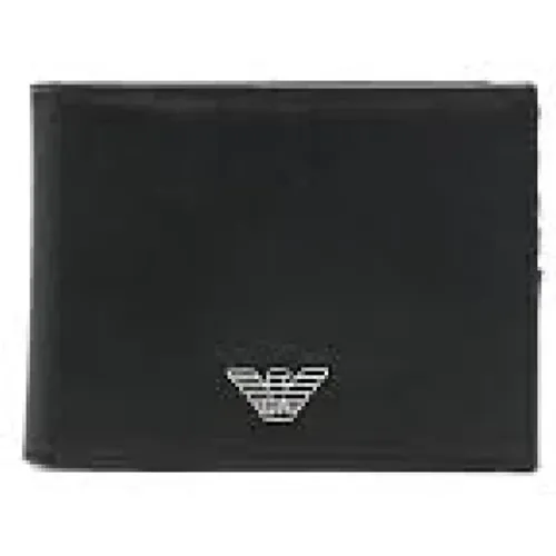 Wallet with Fabric and Bonded Leather Lining , male, Sizes: ONE SIZE - Emporio Armani - Modalova