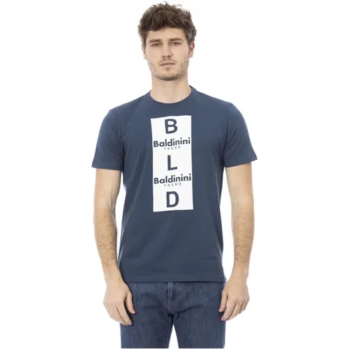 Trendiges Herren T-Shirt mit Logo-Muster , Herren, Größe: XS - Baldinini - Modalova