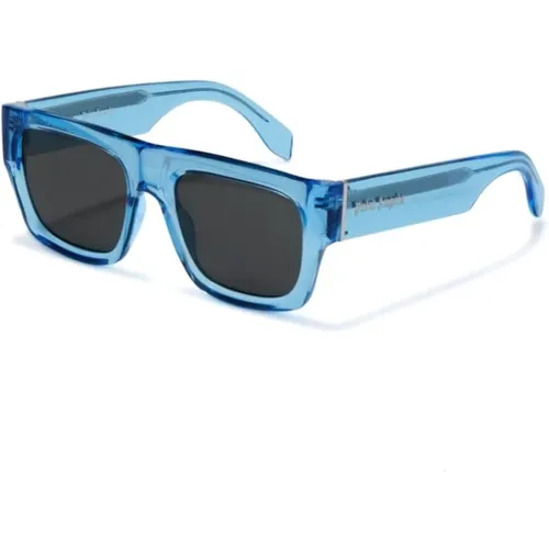 Blaue Sonnenbrille mit Original-Etui , unisex, Größe: 54 MM - Palm Angels - Modalova
