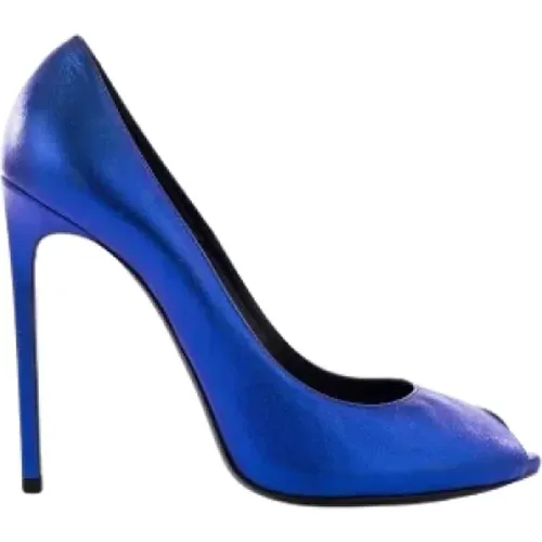 Pre-owned Leather heels , female, Sizes: 7 UK - Yves Saint Laurent Vintage - Modalova