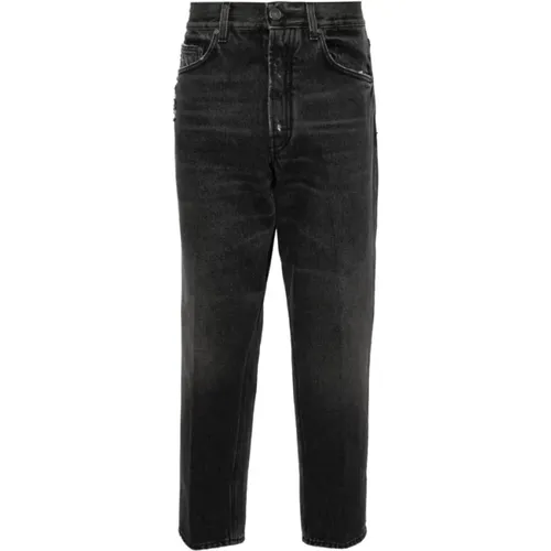 Slim-fit distressed jeans , male, Sizes: W33, W35, W34, W32 - Lardini - Modalova