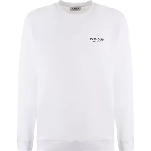 Weißer Crewneck Sweater mit Logo-Druck - Dondup - Modalova