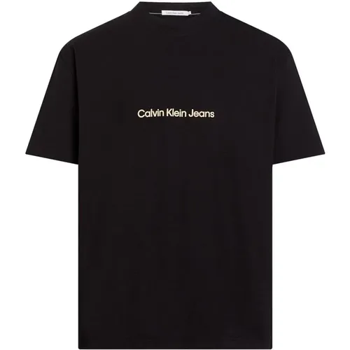 Men's T-shirt Spring/Summer Collection , male, Sizes: S, M, XL, L - Calvin Klein Jeans - Modalova