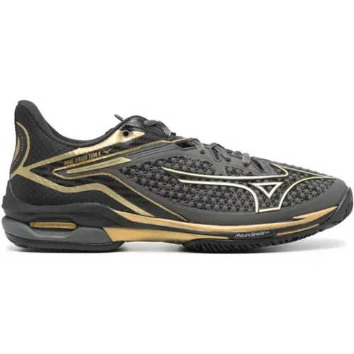 Black Sneakers with Panelled Design , male, Sizes: 5 UK - Mizuno - Modalova