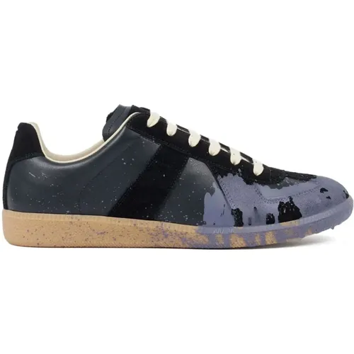 Blaue Paint Replica Sneakers , Herren, Größe: 40 EU - Maison Margiela - Modalova