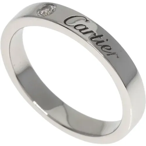 Pre-owned Platinum rings , female, Sizes: ONE SIZE - Cartier Vintage - Modalova