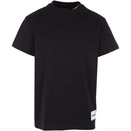 Schwarze T-Shirts aus Bio-Baumwolle Pack , Herren, Größe: L - Jil Sander - Modalova