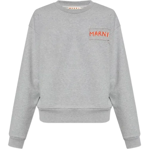 Sweatshirt mit Logo , Herren, Größe: L - Marni - Modalova