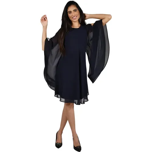 Chiffon Sleeve A-Line Party Dress , female, Sizes: S, M, L - Frank Lyman - Modalova