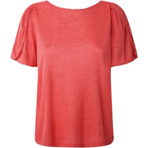 Korallenes Einfaches Kurzarm-T-Shirt - Pepe Jeans - Modalova