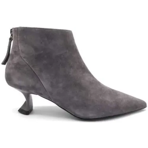 Suede Zip Back Leather Effect Heels - Jeannot - Modalova